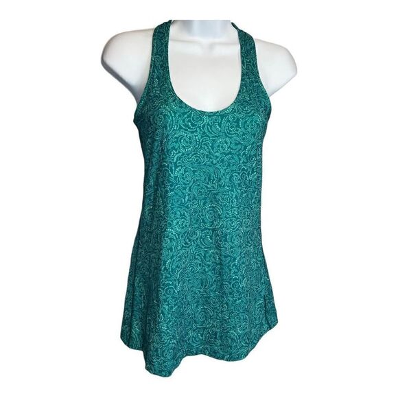 Lululemon Tank Top Women's Size 6 Curly Says Pattern Blue Tank Top - Picture 4 of 11